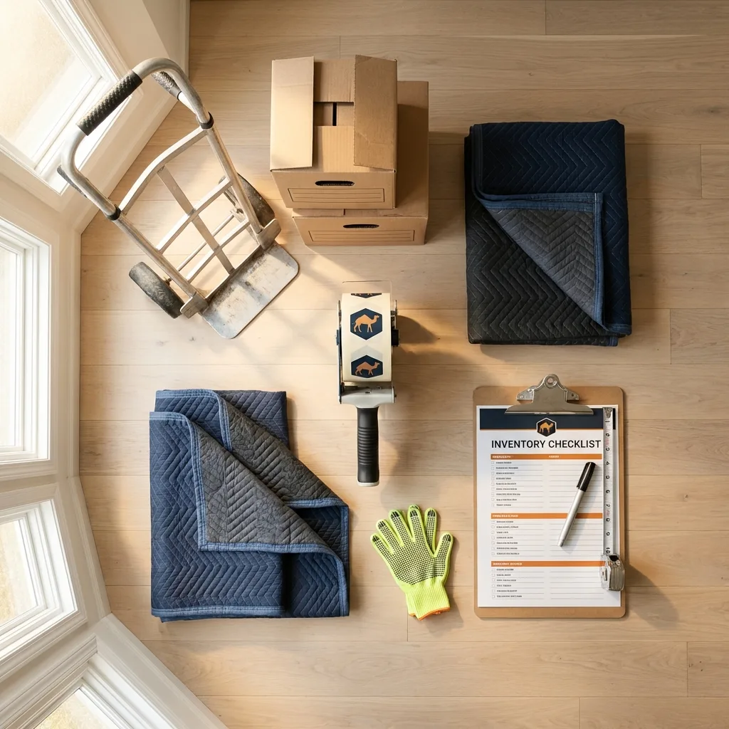 Professional moving supplies and packing materials layout for Red Lake Falls residential relocations