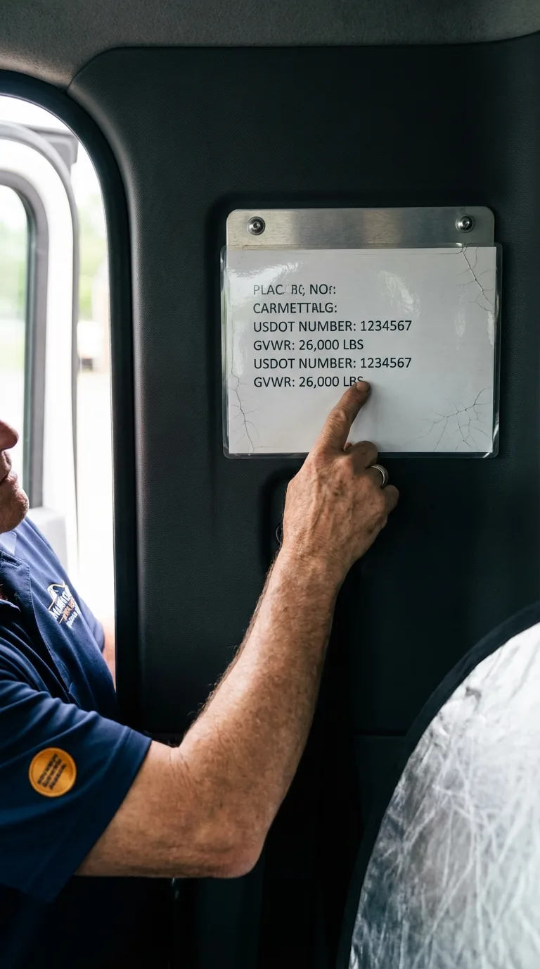 USDOT licensing placard verification in Red Lake Falls